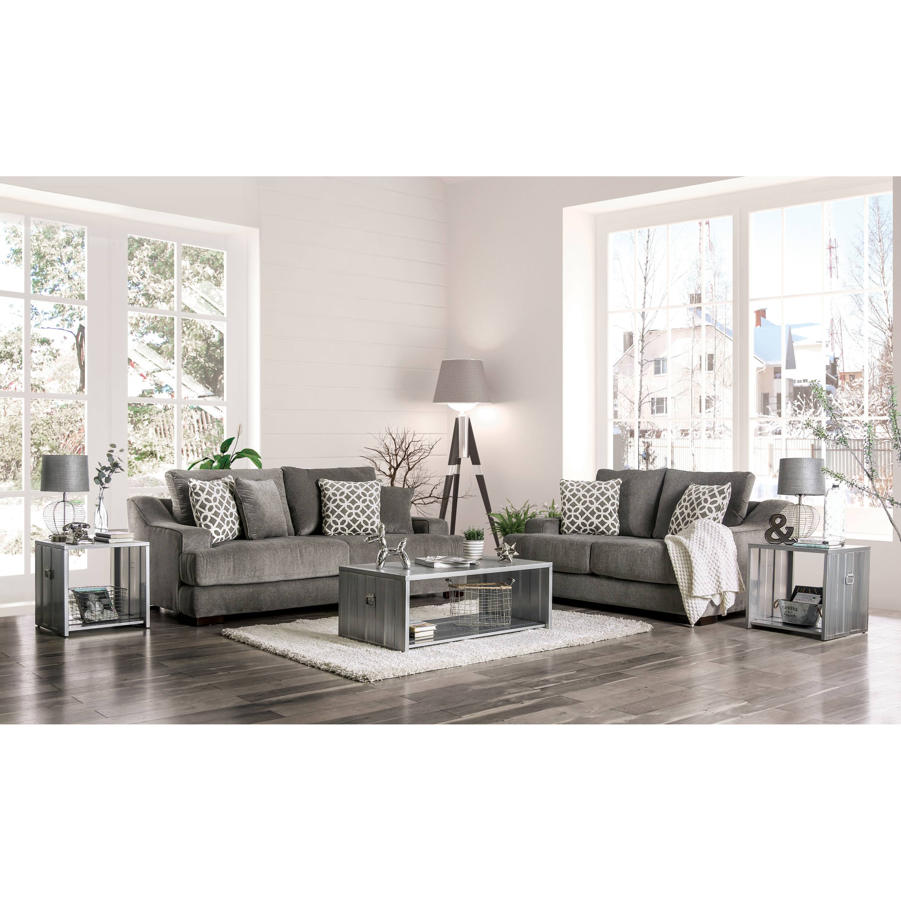 Devondra Contemporary Upholstered Loveseat